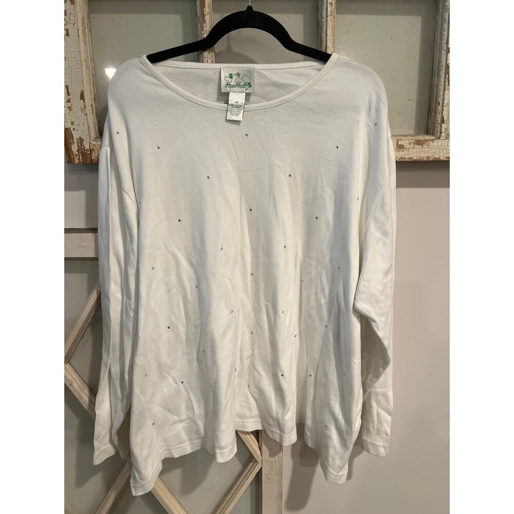 The Quacker Factory size 3X white top with embellishments